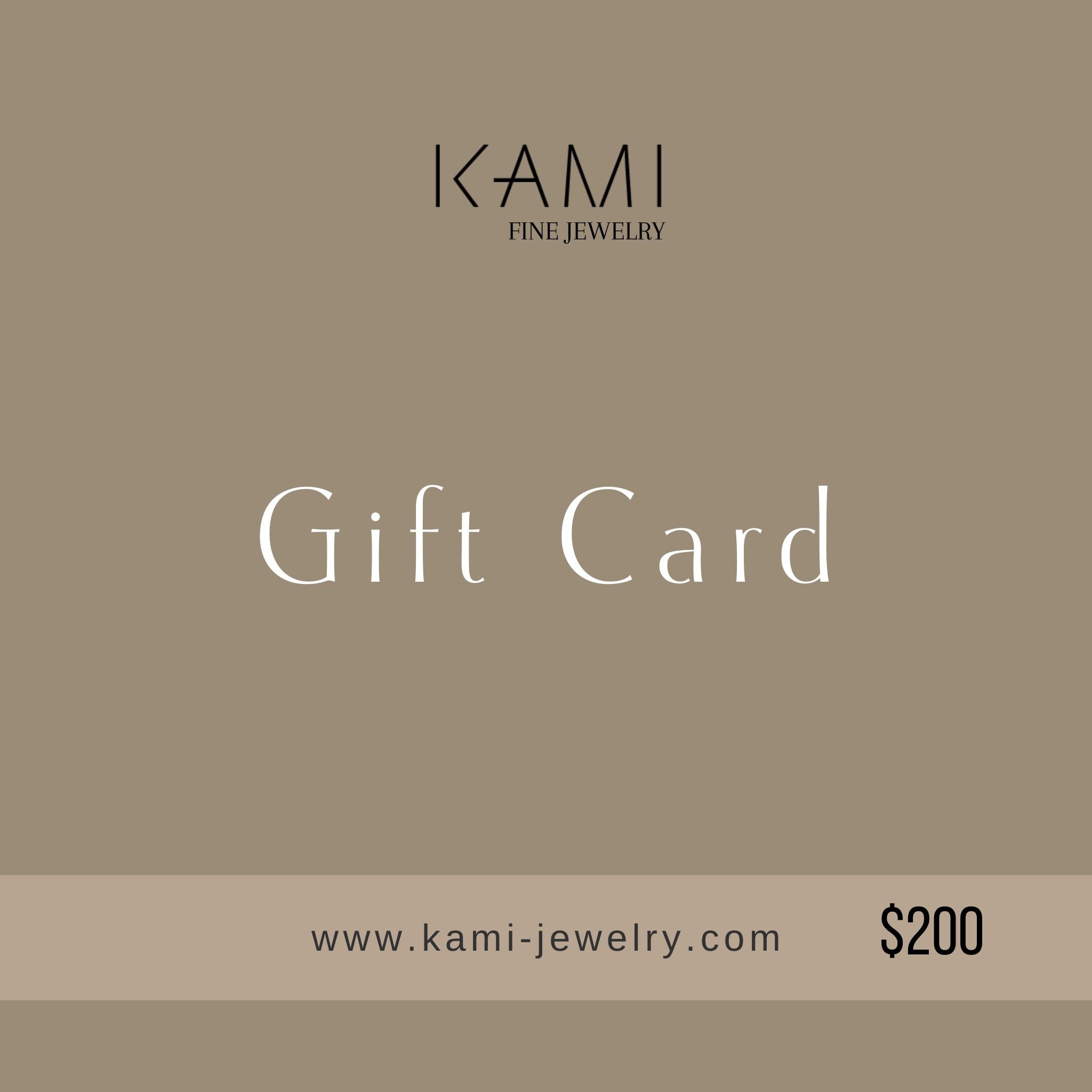  Kami-Jewelry :המתנה המושלמת לאוהבי תכשיטים! כרטיס המתנה של